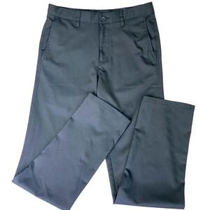 Fila Men's Sport Golf Chino Pants Size 30X31 Black Non Slip Waistband Flat Front